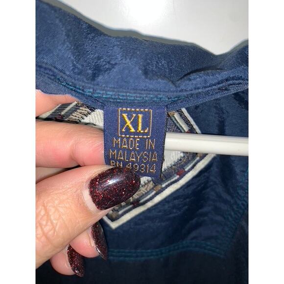 Vintage Gear for Sports Embroidered Men's XL Blue Hooded Windbreaker Jacket - Picture 7 of 9